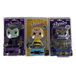 Set of 3 New Funko Popsies: Maleficent, Charlie Brown, Thanos Gifts/Collectibles